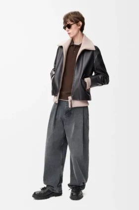 Chaqueta de piel de búfalo napa Chaqueta de piel de búfalo napa