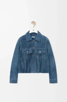 Chaqueta de piel de cabra de gamuza