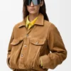Chaqueta de piel de cabra de gamuza Chaqueta de piel de cabra de gamuza