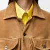 Chaqueta de piel de cabra de gamuza Chaqueta de piel de cabra de gamuza