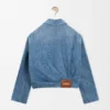 Chaqueta drapeada de denim Chaqueta drapeada de denim
