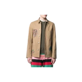 Chaqueta estampada loewe para hombre, color marrón H2198210Ib-2140