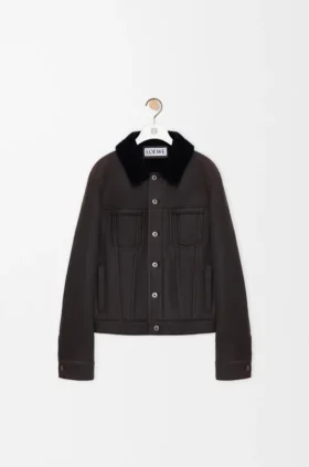Chaqueta tipo camionero de piel de oveja