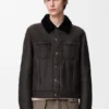 Chaqueta tipo camionero de piel de oveja