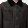 Chaqueta tipo camionero de piel de oveja