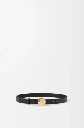 Cinturón «Pebble» en piel de becerro lisa