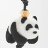 Colgante de panda de fieltro y piel de becerro Colgante de panda de fieltro y piel de becerro