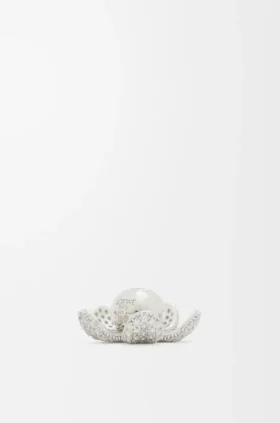 Colgante de sombrero con forma de flor en plata esterlina y cristales