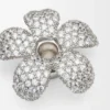 Colgante de sombrero con forma de flor en plata esterlina y cristales Colgante de sombrero con forma de flor en plata esterlina y cristales