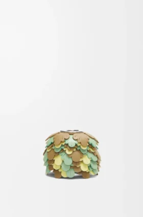 Colgante «Small Leaves» en piel de becerro