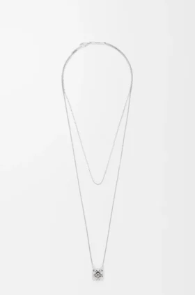 Collar Anagram Bombé en plata esterlina
