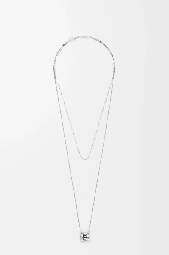 Collar Anagram Bombé en plata esterlina Collar Anagram Bombé en plata esterlina