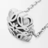 Collar Anagram Bombé en plata esterlina Collar Anagram Bombé en plata esterlina