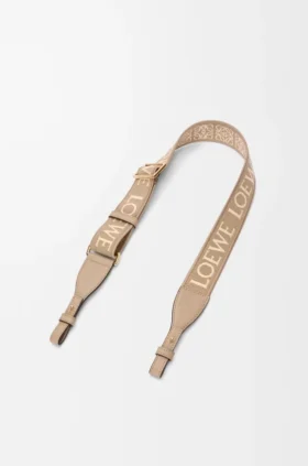 Correa Loop Anagram en jacquard y piel de becerro