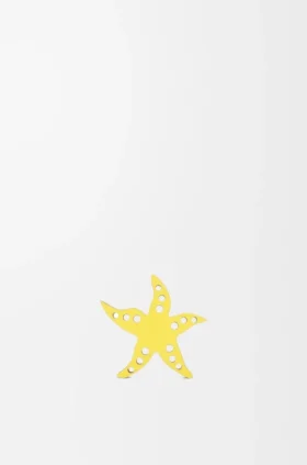 Dado con forma de estrella de mar en piel de becerro