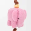Dije de elefante de fieltro y piel de becerro Dije de elefante de fieltro y piel de becerro