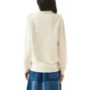 Estampado de letras, mangas largas, blanco S6109591Cr-2425