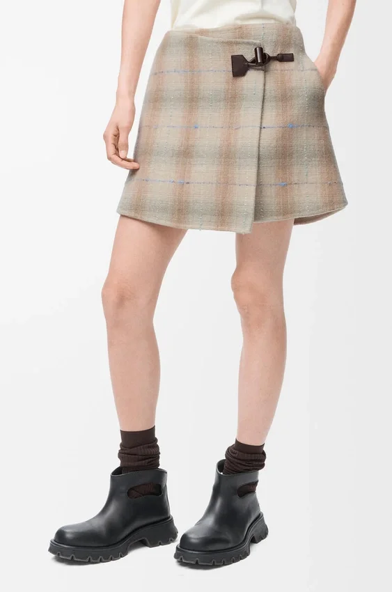 Falda de mezcla de lana y cachemira Falda de mezcla de lana y cachemira
