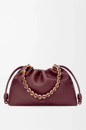 Flamenco Purse grande en piel de cordero napa suave