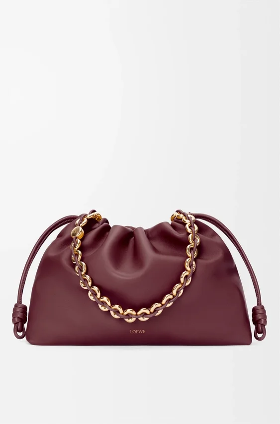 Flamenco Purse grande en piel de cordero napa suave Flamenco Purse grande en piel de cordero napa suave