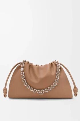 Flamenco Purse grande en piel de cordero napa suave
