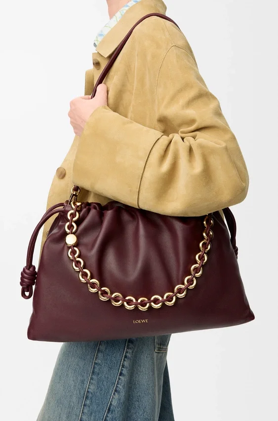 Flamenco Purse grande en piel de cordero napa suave Flamenco Purse grande en piel de cordero napa suave