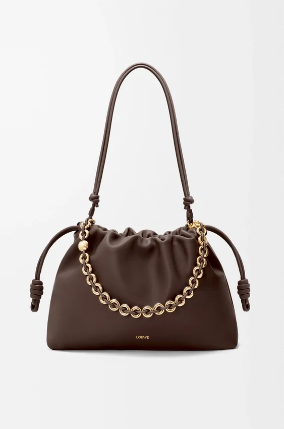 Flamenco Purse grande en piel de cordero napa suave Flamenco Purse grande en piel de cordero napa suave