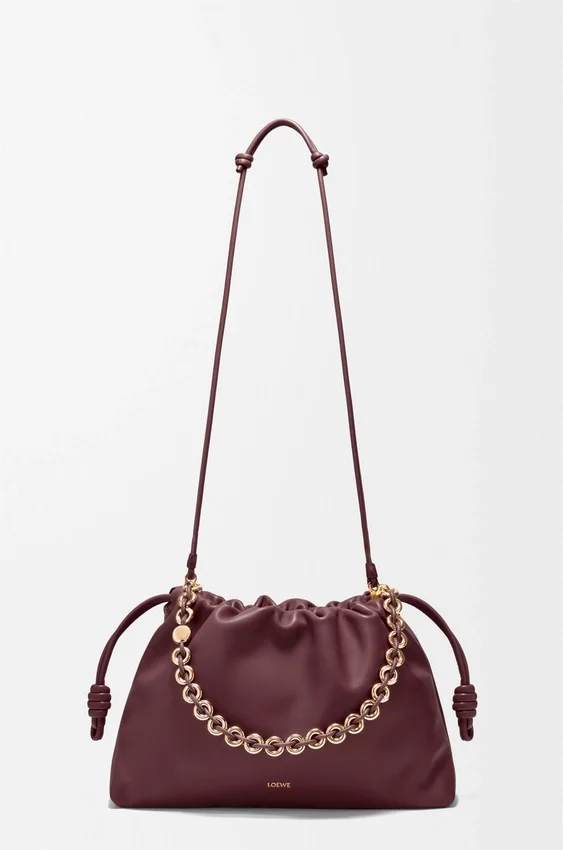 Flamenco Purse grande en piel de cordero napa suave Flamenco Purse grande en piel de cordero napa suave