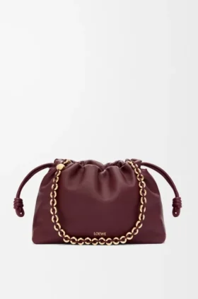 Flamenco Purse mediana en piel de cordero napa suave
