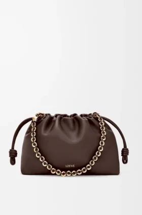 Flamenco Purse mediana en piel de cordero napa suave