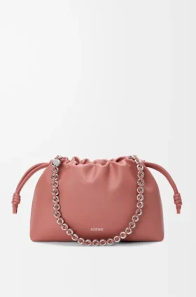 Flamenco Purse mediana en piel de cordero napa suave