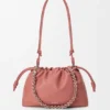 Flamenco Purse mediana en piel de cordero napa suave Flamenco Purse mediana en piel de cordero napa suave