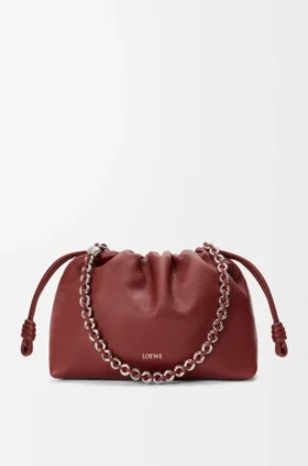 Flamenco Purse mediano en piel de becerro de grano fino