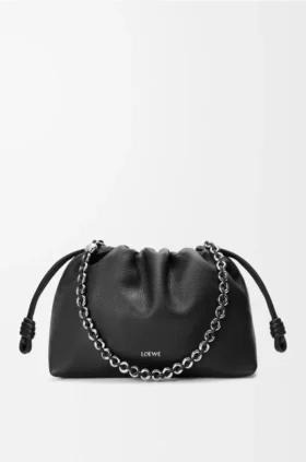 Flamenco Purse mediano en piel de becerro de grano fino