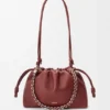 Flamenco Purse mediano en piel de becerro de grano fino Flamenco Purse mediano en piel de becerro de grano fino