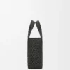 Font Tote pequeño en rafia con tipografía Loewe