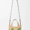 Font Tote pequeño en rafia con tipografía Loewe Font Tote pequeño en rafia con tipografía Loewe