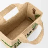 Font Tote pequeño en rafia con tipografía Loewe Font Tote pequeño en rafia con tipografía Loewe
