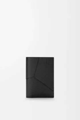 Funda para pasaporte Puzzle en piel de becerro granulada y flexible