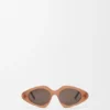 Gafas de sol delgadas con forma triangular