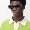 Gafas de sol ovaladas «Maxi Anagram» con bordes biselados