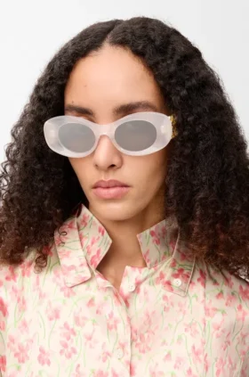 Gafas de sol ovaladas «Maxi Anagram» con bordes biselados