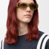 Gafas de sol ovaladas «Maxi Anagram» con bordes biselados