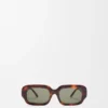 Gafas de sol rectangulares y delgadas