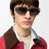 Gafas de sol rectangulares y delgadas