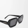 Gafas de sol rectangulares y delgadas