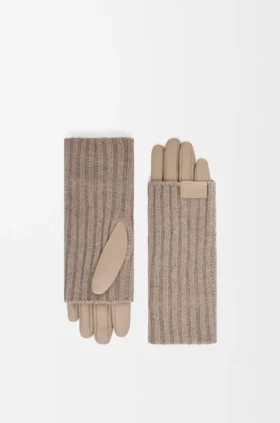 Guantes de cachemira y piel de cordero napa