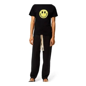 Loewe para hombre, camiseta de manga corta con cara sonriente amarilla y negro H616341X87-1100