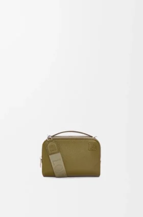 Mini bolso cruzado para cámara en piel de becerro de grano suave