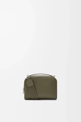 Mini bolso cruzado para cámara en piel de becerro de grano suave
